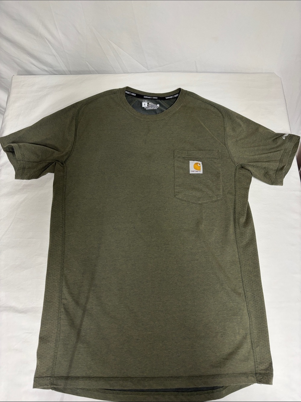 Carhartt Force Men’s Relaxed Fit Pocket T-Shirt Small Olive Green